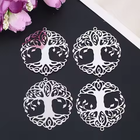 5pcs Stainless Steel Tree of Life The World Garden Vane Bird Repeller Mirror Reflection Aesthetic In