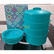 Tupperware Steam It Red 2- tier (1)