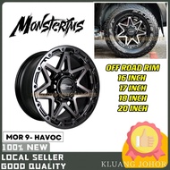MOR-9 HAVOC MONSTERIMS OFF ROAD RIM 4X4 RIM ORGINAL MONSTERIMS RIM KERETA 16 17 18 20 Inch 6x139.7 (