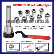 Arbor collet MTB2 M10 ER32 set collet ER32 9pcs 4mm - 20mm