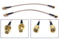 GP Electric Pack of 2 RF RG316 SMA Male to SMA Female Nut Bulkhead Crimp Antenna Low Loss Coaxial Ca