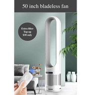 50 inches Bladeless Fan with Air Purifier Speed Adjustable Pure Cool Air HEPA Tower Fan Cool Fan