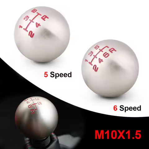 Aluminum 5/6 Speed JDM Ball Shape Shift Gear Knob M10*1.5 For Honda Fit Civic City FD2 FN2 EP3 TYPE 