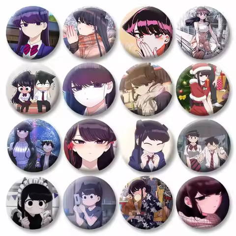 Anime Character Komi Shouko Badge Pins Komi Can't Communicate Cartoon Cosplay Brooch Jewelry Accesso