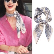 Square silk scarf for women 70 70x70cm turban bandana, beautiful, high-quality head covering to make