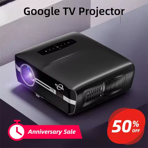 3500ANSI Google TV Projector 4K Netflix Official, Smart Auto Focus, Ultra Bright Daytime Home Cinema