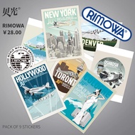 Special Batch Shooting Of European And American Retro Luggage Stickers Replica Rimowa Suitcase Stickers Trolley Suitcase Stickers