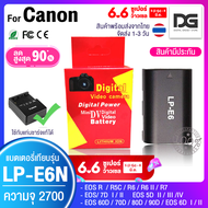 แบตเตอรี่กล้อง Canon LP E6 LPE6N Li-ion Battery แบต แบตกล้อง แคนนอน LP-E6 LPE6 2700mAh for Canon EOS R  6D 6D Mark II  5D R5C R6 R7  7D 60D 70D 80D 90D lpe6 LP-E6 lp-e6 แบตแคนนอน พร้อมส่ง Digital Ga