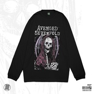 Longsleeve Kaos Avenged Sevenfold A7X Skull Music Band World Tour Indonesia 2024 T-Shirt DJA Cloth