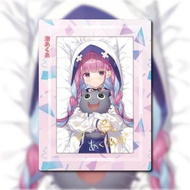 【C款】hololive 湊あくあ 湊阿庫婭 卡磚 親簽 複製簽 完美裝框 vtuber  壓克力相框 明信片框 明信片