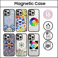 CASETi Murakami Takashi Sunflower Hard Plastic Acrylic Case Cover For iPhone 16 11 12 13 14 15 Plus 