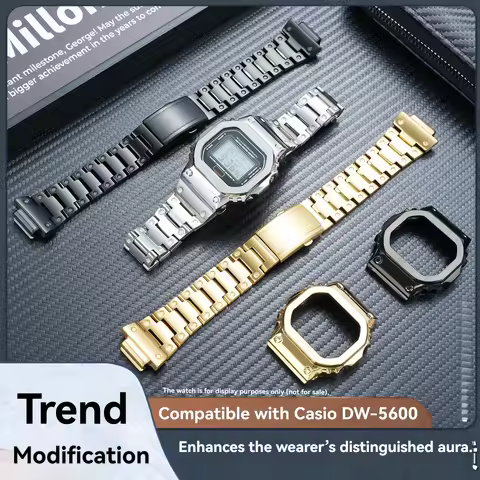 Suitable for Casio G-SHOCK DW5600 GW-B5600 GW-M5610 GW-BX5600 stainless steel modified watchband met