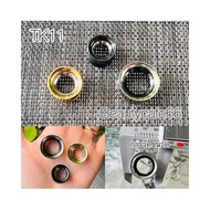TK11 Horn Mouth Piercing 2Tones Stainless 316L Earring Trumpet Two-Tone 8-20 mm. Genuine Steel