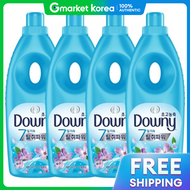 Downy | น้ำยาปรับผ้านุ่มสูตรเข้มข้น เลมอนกราสและไลแลค 1 ลิตร 4 ขวด