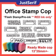 Flash stamp Pre Ink Office Stamp cop Dibayar / diterima / sanlinan / paid / sanlinan diakui sah - Ju