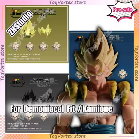 ZH Studio Demoniacal Fit Kamione Dragon Ball Body SHF Super Saiyan SSJ Gogeta Head Sculpture Accesso