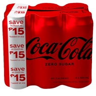 Coke Zero Sugar Softdrink Can 320ml x 6s Save P15