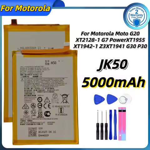 New JK50 lithium Battery For Motorola Moto G20 XT2128-1 64GB GSM G7 Power XT1955 XT1942-1 Z3 XT1941 