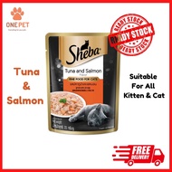 Sheba Cat Food Wet Pouch Tuna & Salmon Pet Snack Treats Makanan Kucing HALAL 金枪鱼三文鱼味猫湿粮猫粮零食零嘴 70g