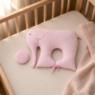 Elephant Baby Pillow Removable Cover Stuffed Elephant Pillow Nursery Item Stitched Details for Babie