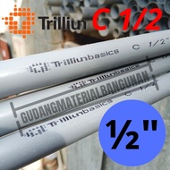 PVC Pipe C 1/2" TRILLION | Pipe C 1/2" GREY and WHITE TRILLION per 1 meter (100cm)