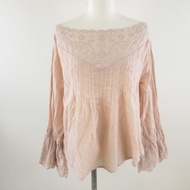 COCO DEAL Blouse Shirt pink Embroidery Long sleeves Direct from Japan Secondhand