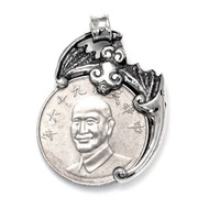 錢夾 平安.蝠銀元 錢夾 銀墬(不含鍊)-64DESIGN