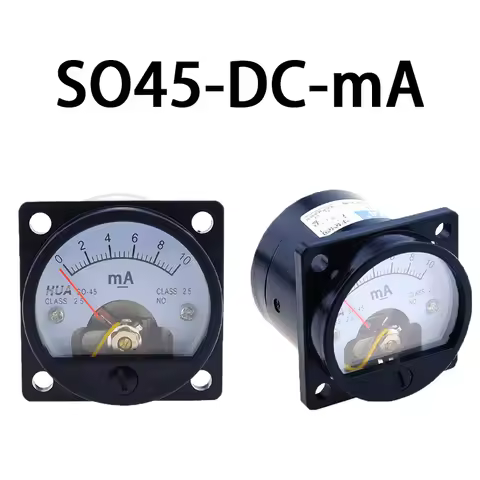 1 Piece 2.5 Accuracy DC 0-100mA Ammeter SO-45 Class Round Analog Panel Meter Black 1 Piece 2.5 Accur