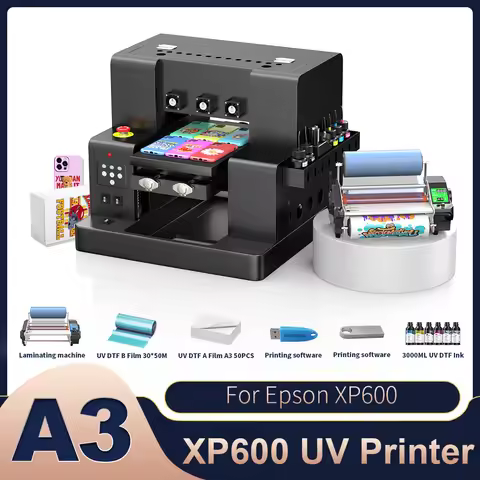 A3 UV Printer XP600 Impressora A3 UV DTF Sticker Printer UV Flatbed Printing Machine UV Printer For 