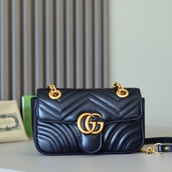 Gucci GUCCI [Ready Stock] GUCCI Gucci Female Bag Marmont Series Chain Bag Shoulder Messenger Bag