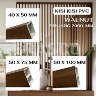 WPC Grade A+ Grille Divider 2.9 m Hollow PVC Wall Panel Room Divider Pole 2.9 Meters Wood Motif - Wa