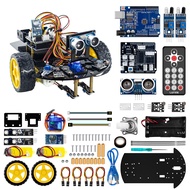 LAFVIN หุ่นยนต์อัจฉริยะรถหุ่นยนต์สำหรับ Arduino 2WD ชุดแชสซีอัพเกรด V2.0