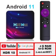 Android 11 4G 64GB 4K TV Box H96 MAX V11 Smart TV Box LEMFO 2.4G 5.8G WIFI Google Voice Set Top Box