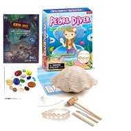 MSIA READY STOCK/Pearl Diver/GEM DIG/ crystals Geology Dig Kit Excavation STEM experiments Toys DIY 