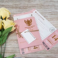 CUSTOM wedding invitations with passport and boarding pass theme vintage wedding invitations