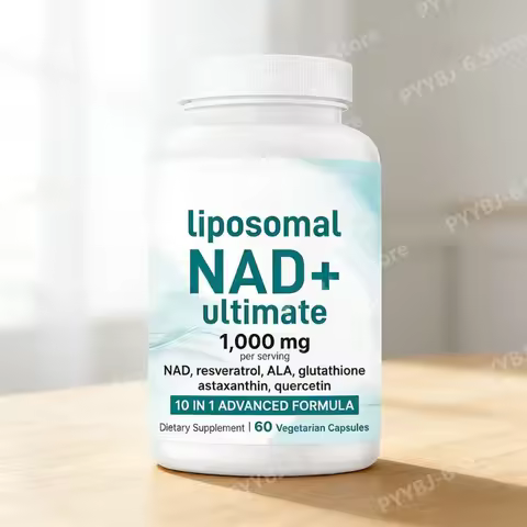 NAD+ Supplement with Glutathione Resveratrol Astaxanthin 10-in-1 Formula 60 Capsules for Men and Wom