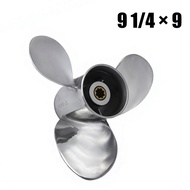 Propeller 9 1/4x9 for Yamaha Outboard Engine 9.9 HP 15HP F15C F15 F20 Stainless Steel 8 Tooth Spline