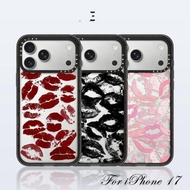 Seductive Lipstick Kiss Mark Case For iPhone 17 Air Pro Max Acrylic Casing Transparent Phone Case 16