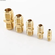 CLEIGHTEEN8H Flare Connector, 5/16" 5/8" 3/4" Male to Male Brass Pipe Fitting Connector, 1/4" 3/8"1/