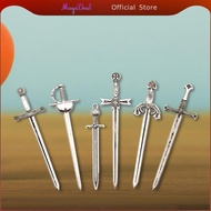 MagiDeal Decorative Knight Sword Charms, Metal Pendants, Bookmark, Swords for Miniature Scenes, Orna