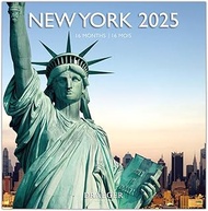 Large Wall Calendar 29 x 29 cm 2025 - September 2024 to December 2025 - New York