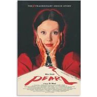 Pearl Movie Poster Horror Movie Poster Canvas Painting Wall Art Poster for Bedroom Living Room Decor