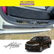 HC CARGO Perodua ARUZ 3D Bumper Pad Rear Bumper Guard with Chrome Lining