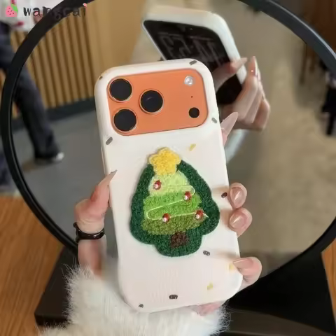 Embroidered Plush Christmas Tree Phone Case For OPPO Reno 15 14 13 11 9 8 Pro 7 Lite 8Z 7Z 6 5 5K 4Z