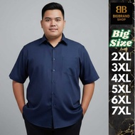KEMEJA Shirt Men's JumboPOLOS Large Formal Shirt Short Sleeve Shirt DenimPOLOS 2XL 3XL 4XL 5XL 6XL 7