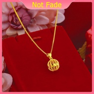 XYP Limited Time Discount Emas 916 Original Malaysia Lelong Pendant Bangkok Cop 916 Gold Plated Indian Jewellery Gold Wedding Jewelry for Women Gift Set Birthday Rantai Emas Korea Hypoallerginic Not Fade Necklace