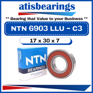 NTN 6903 LLU ( 17 x 30 x 7 ) 100% ORIGINAL NTN Made In JAPAN Deep Groove Ball Bearings 6903JRXLLU/5K