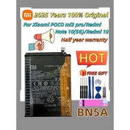2025 years Brand New BN5A BatteryFor Xiaomi POCO mi3 pro/Redmi Note 10(5G)/Redmi 10 Phone Replacemen