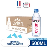 evian Natural Mineral Water (24 x 500ml Case)