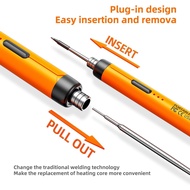 (RFZG) USB Rechargeable Portable Soldering Iron 3-Speed Temperature Adjustable Electric Repair Weldi